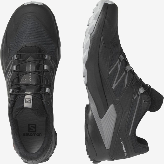 Tenis Para Trail Running Salomon WINGS SKY GORE-TEX Hombre Negros Amarillos | MX-842AMTJ