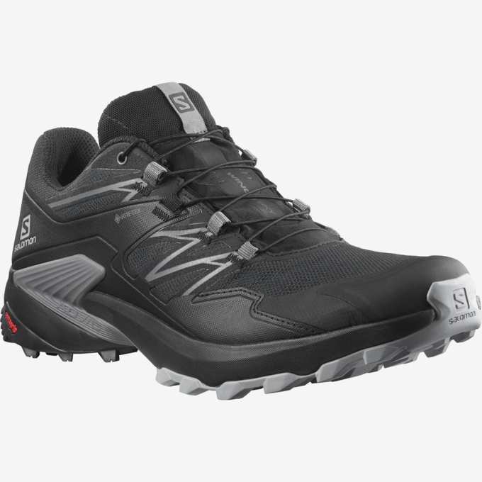 Tenis Para Trail Running Salomon WINGS SKY GORE-TEX Hombre Negros Amarillos | MX-842AMTJ