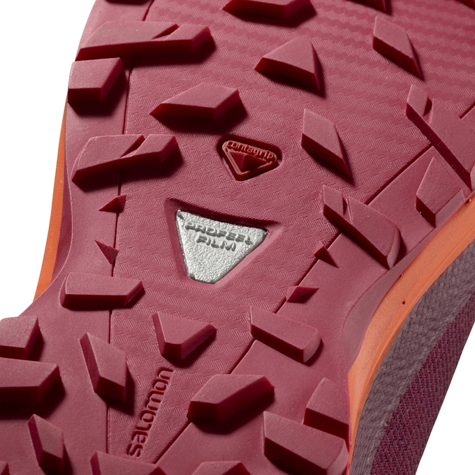 Tenis Para Trail Running Salomon XA ELEVATE GTX W Mujer Rojos Oscuro Naranjas | MX-654RPAI