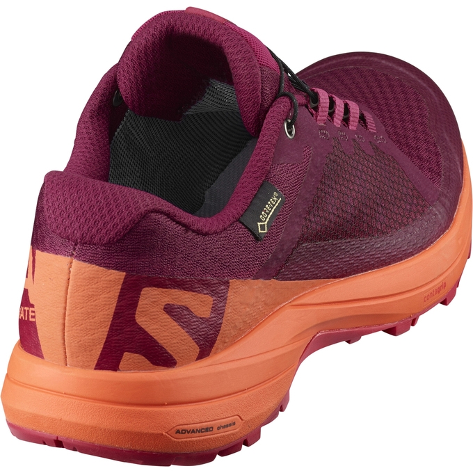 Tenis Para Trail Running Salomon XA ELEVATE GTX W Mujer Rojos Oscuro Naranjas | MX-654RPAI