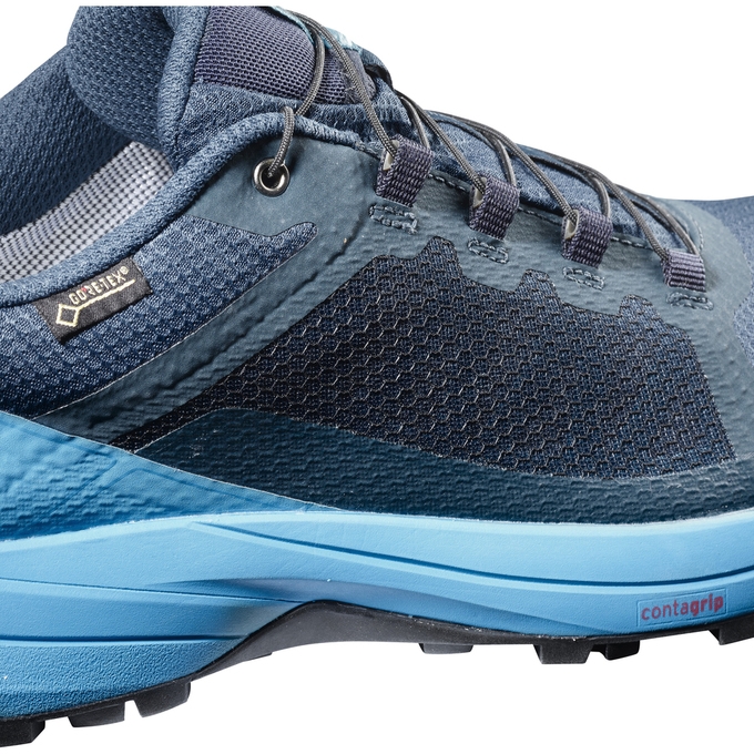 Tenis Para Trail Running Salomon XA ELEVATE GTX Hombre Azul Marino Azules | MX-952EQDJ