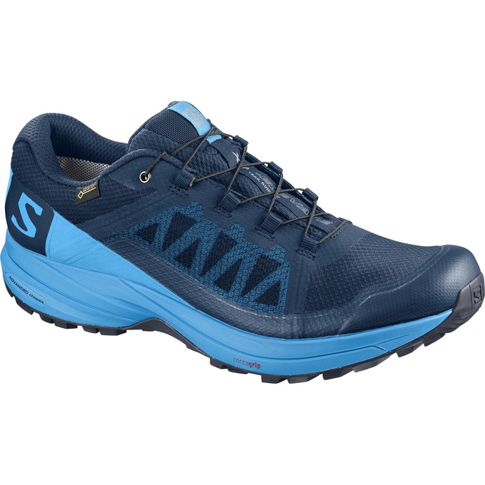 Tenis Para Trail Running Salomon XA ELEVATE GTX Hombre Azul Marino Azules | MX-952EQDJ