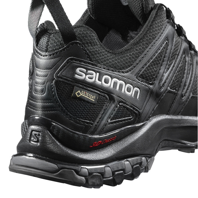 Tenis Para Trail Running Salomon XA PRO 3D GTX Hombre Negros Rojos | MX-017ZKMP