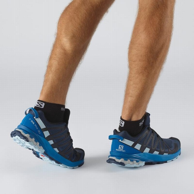 Tenis Para Trail Running Salomon XA PRO 3D V8 Hombre Azul Rey | MX-103NICK