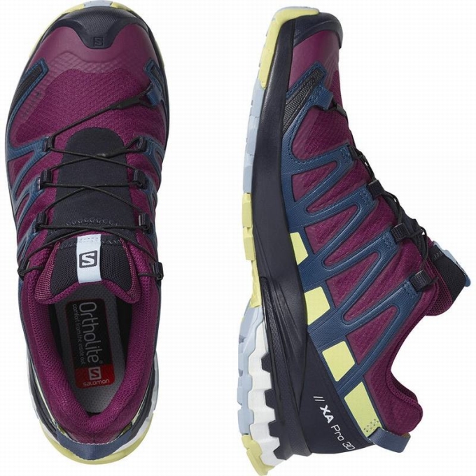 Tenis Para Trail Running Salomon XA PRO 3D V8 GORE-TEX Mujer Morados | MX-158PIJO