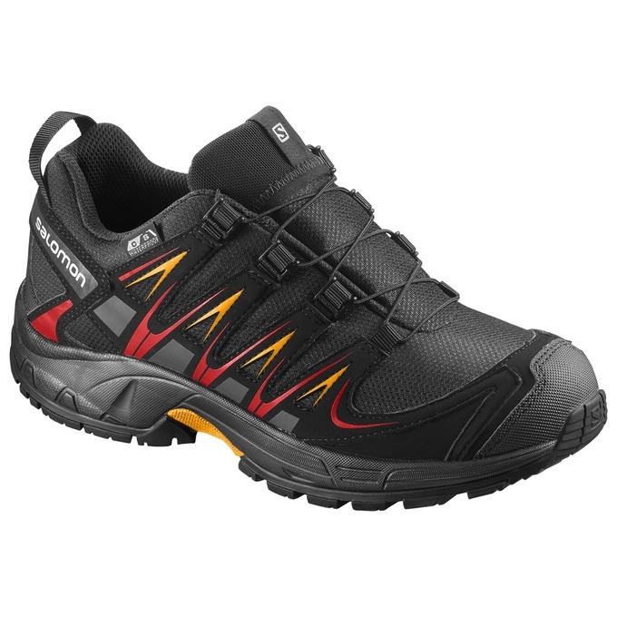 Tenis Para Trail Running Salomon XA PRO 3D CSWP J Niños Negros | MX-186NKTQ