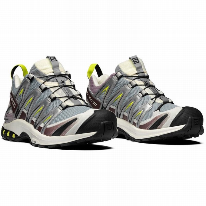 Tenis Para Trail Running Salomon XA PRO 3D Hombre Plateados Verdes Claro | MX-280ZEAL