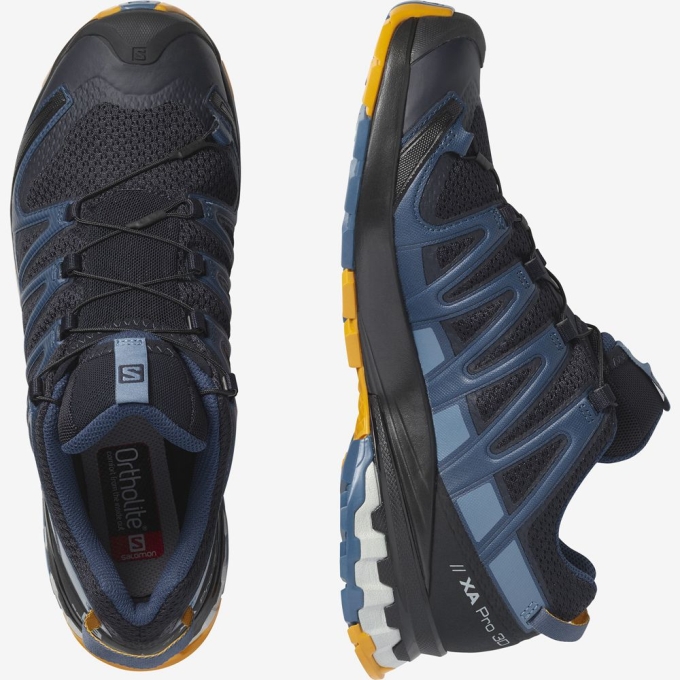 Tenis Para Trail Running Salomon XA PRO 3D V8 Hombre Azules | MX-609EVOK