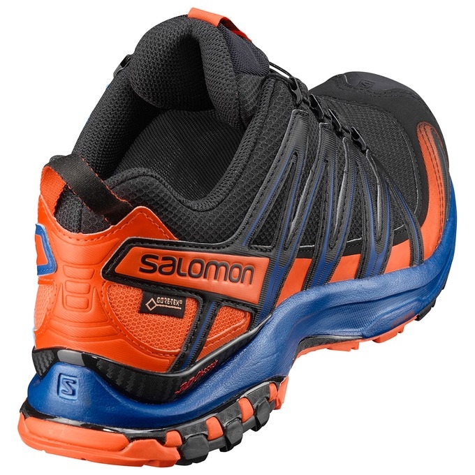 Tenis Para Trail Running Salomon XA PRO 3D GTX LTD Hombre Negros Naranjas Azules | MX-659ZXEW