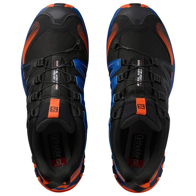 Tenis Para Trail Running Salomon XA PRO 3D GTX LTD Hombre Negros Naranjas Azules | MX-659ZXEW