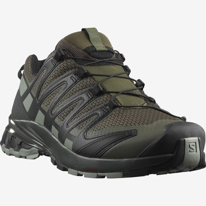 Tenis Para Trail Running Salomon XA PRO 3D V8 WIDE Hombre Verdes | MX-712BSZC