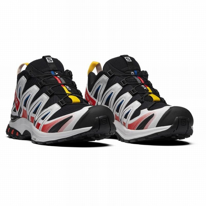 Tenis Para Trail Running Salomon XA PRO 3D RACING Hombre Negros Blancos | MX-762AWJS