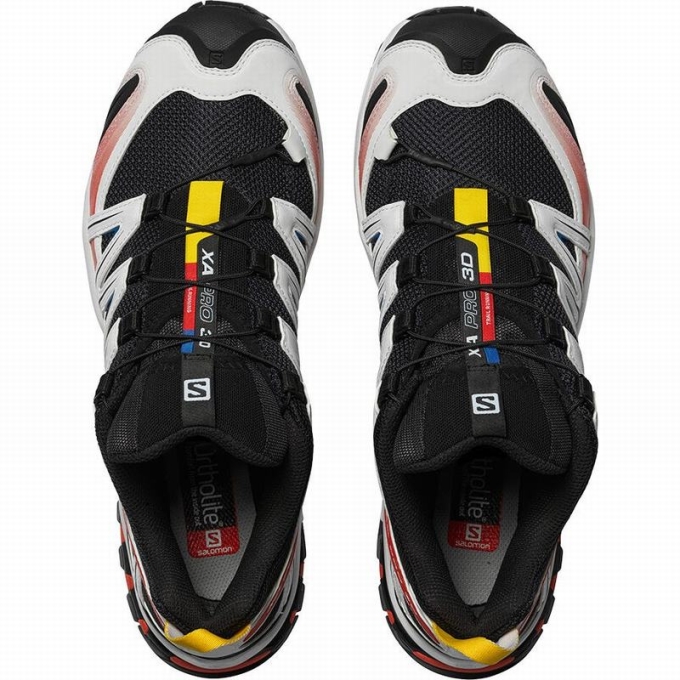 Tenis Para Trail Running Salomon XA PRO 3D RACING Hombre Negros Blancos | MX-762AWJS