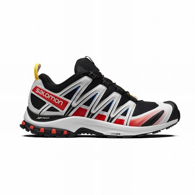 Tenis Para Trail Running Salomon XA PRO 3D RACING Hombre Negros Blancos | MX-762AWJS