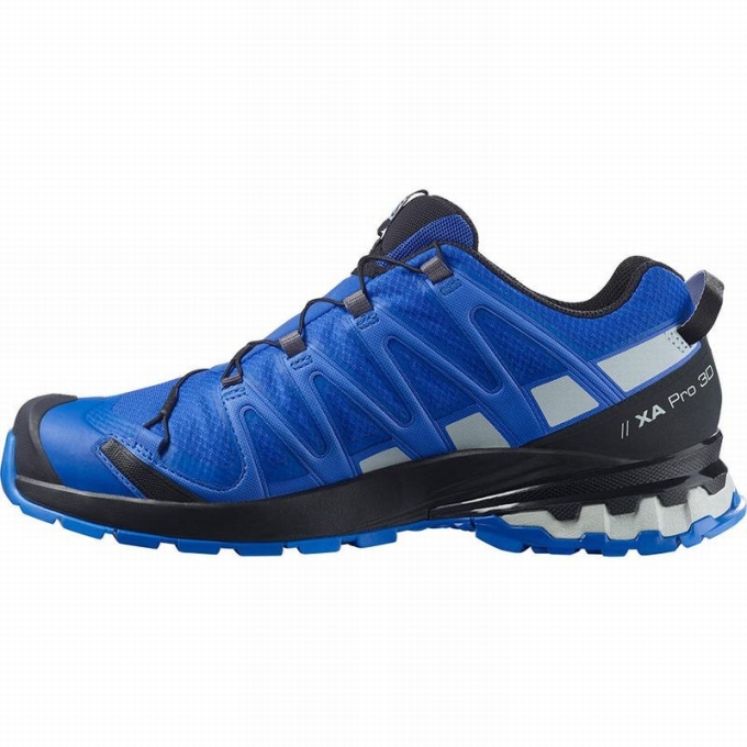 Tenis Para Trail Running Salomon XA PRO 3D V8 GORE-TEX Hombre Negros Azules | MX-954EBIV