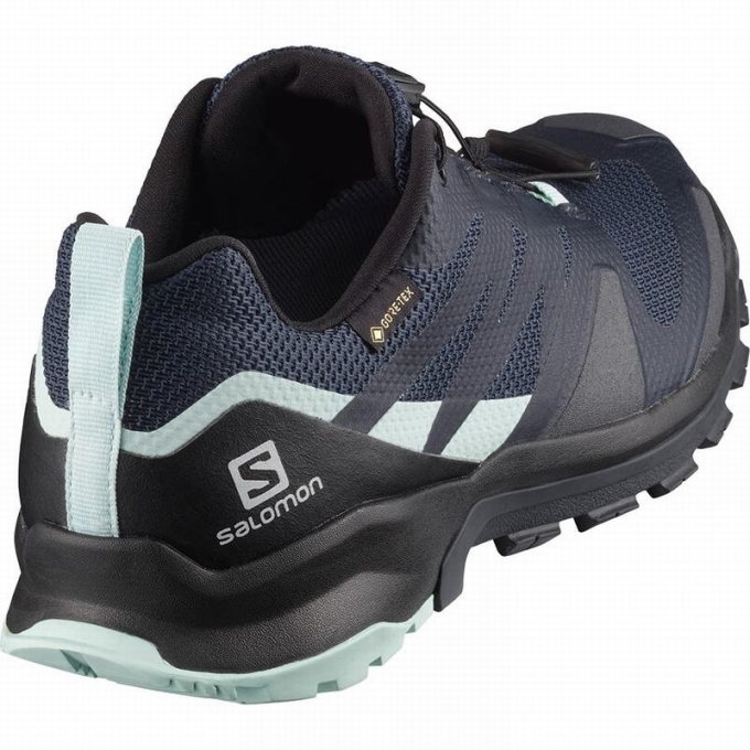 Tenis Para Trail Running Salomon XA ROGG GTX W Mujer Azul Marino Negros | MX-047HNTC