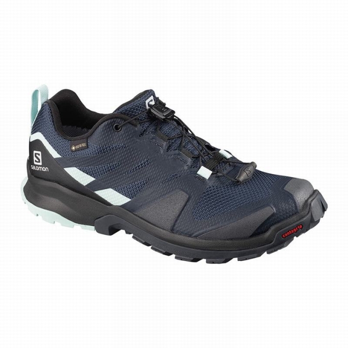 Tenis Para Trail Running Salomon XA ROGG GTX W Mujer Azul Marino Negros | MX-047HNTC