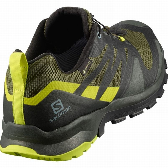 Tenis Para Trail Running Salomon XA ROGG GTX Hombre Verde Oliva Amarillos Claro | MX-485QKNI