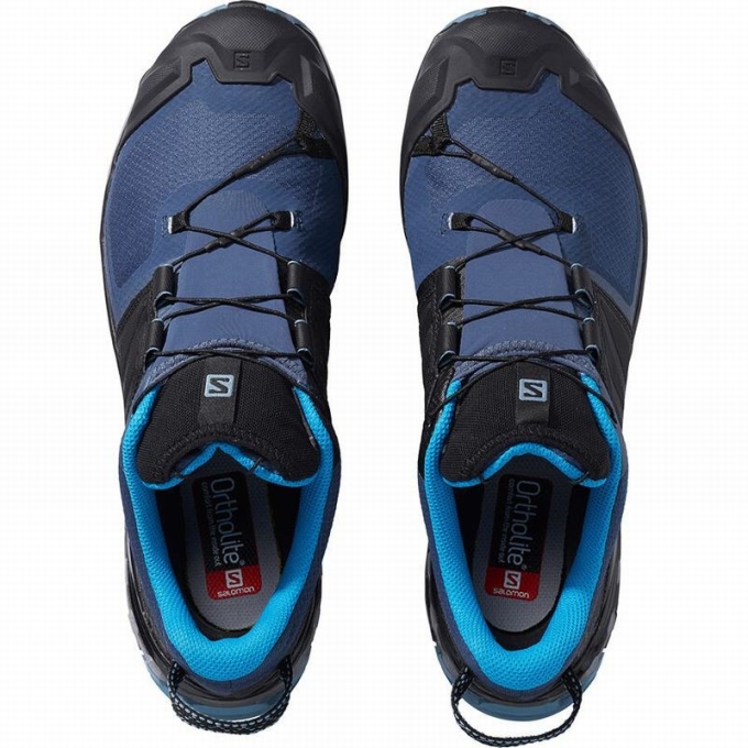 Tenis Para Trail Running Salomon XA WILD GORE-TEX Hombre Azules Negros | MX-874YHOS