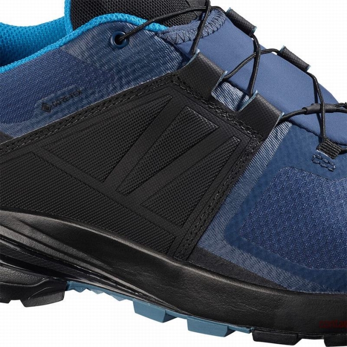 Tenis Para Trail Running Salomon XA WILD GORE-TEX Hombre Azules Negros | MX-874YHOS