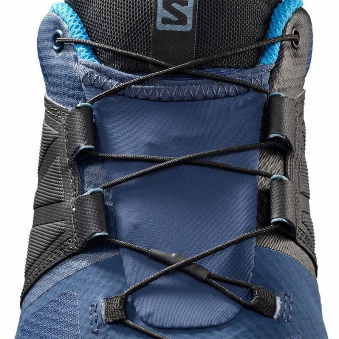 Tenis Para Trail Running Salomon XA WILD GORE-TEX Hombre Azules Negros | MX-874YHOS