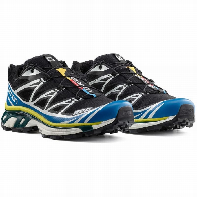 Tenis Para Trail Running Salomon XT-6 Hombre Negros Azules | MX-305ETHO