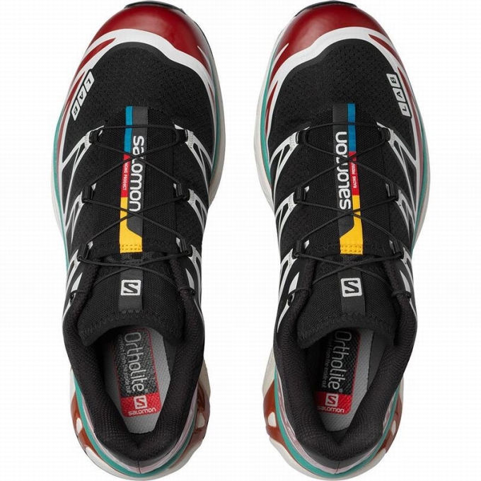 Tenis Para Trail Running Salomon XT-6 Hombre Negros Rojos | MX-395GQOR