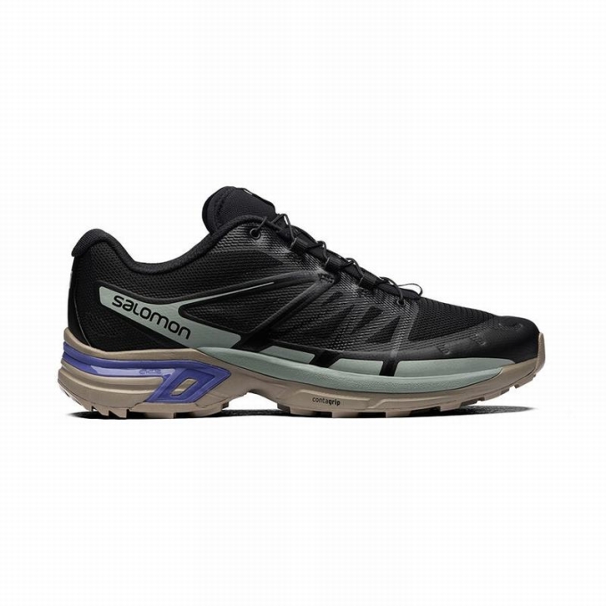 Tenis Para Trail Running Salomon XT-WINGS 2 Hombre Negros Turquesa Claro | MX-295MZRN