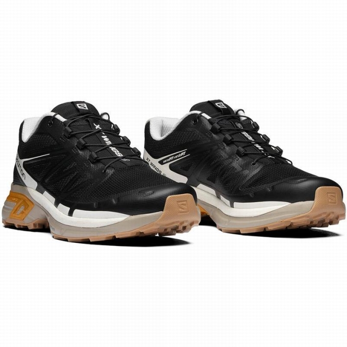 Tenis Para Trail Running Salomon XT-WINGS 2 Hombre Negros Dorados | MX-816TJDU