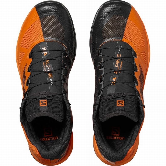 Tenis Para Trail Running Salomon X ALPINE /PRO Hombre Grises Oscuro Naranjas | MX-387KMXL