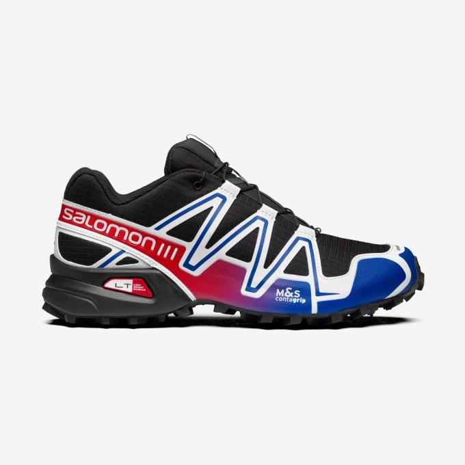 Tenis Salomon SPEEDCROSS 3 Hombre Negros Azules | MX-842VFHE