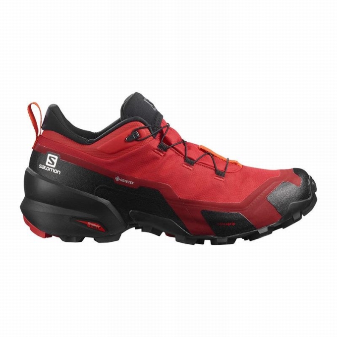 Tenis Senderismo Salomon CROSS HIKE GORE-TEX Hombre Negros Rojos Naranjas | MX-273ISNV