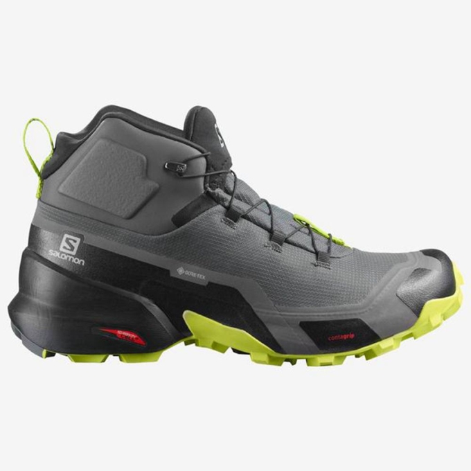 Tenis Senderismo Salomon CROSS HIKE MID GTX Hombre Negros | MX-108MGCK