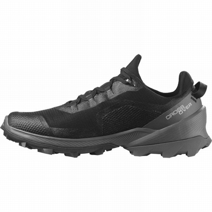 Tenis Senderismo Salomon CROSS OVER GORE-TEX Hombre Negros | MX-462OGHY