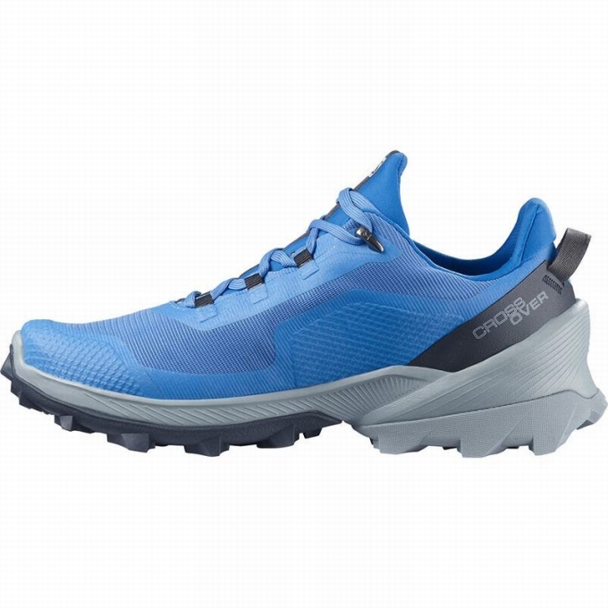 Tenis Senderismo Salomon CROSS OVER GORE-TEX Mujer Azules | MX-761IVTR