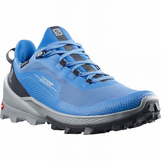 Tenis Senderismo Salomon CROSS OVER GORE-TEX Mujer Azules | MX-761IVTR