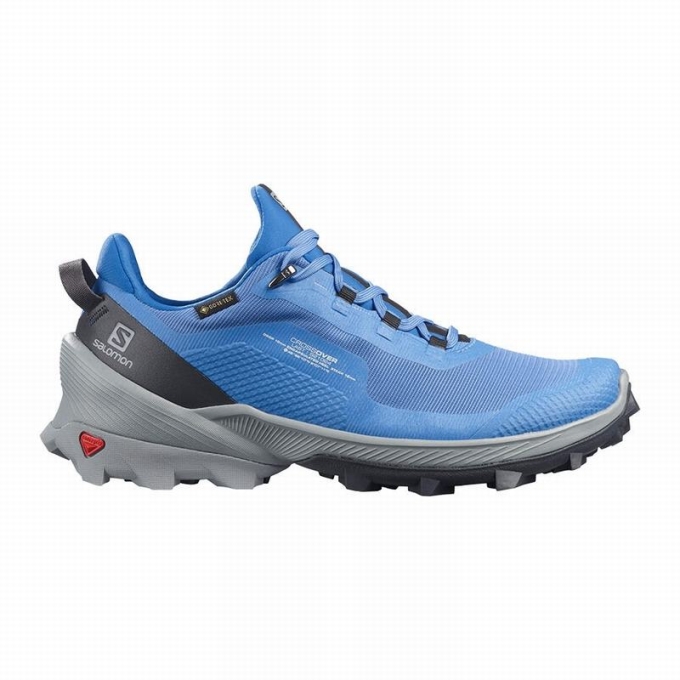 Tenis Senderismo Salomon CROSS OVER GORE-TEX Mujer Azules | MX-761IVTR