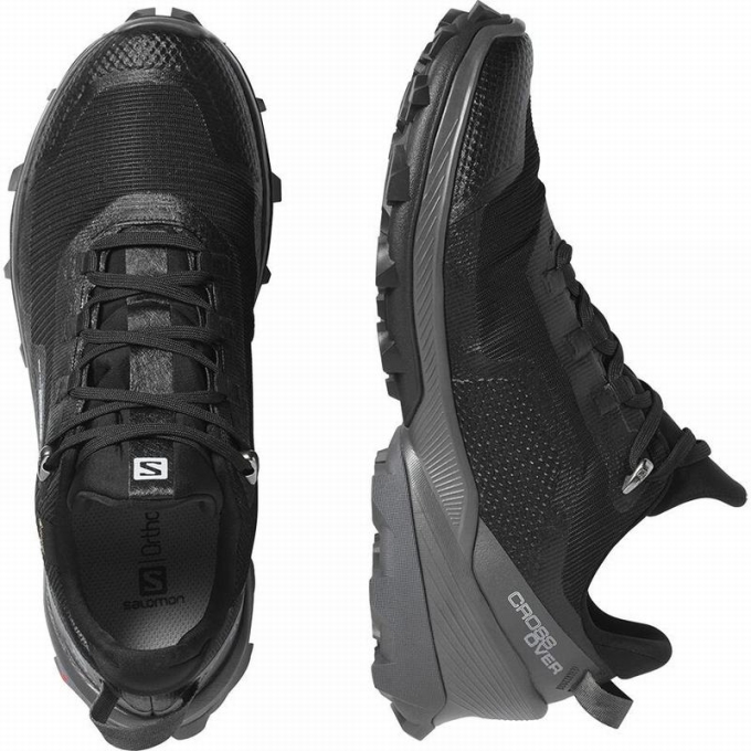 Tenis Senderismo Salomon CROSS OVER GORE-TEX Mujer Negros | MX-765NWJS