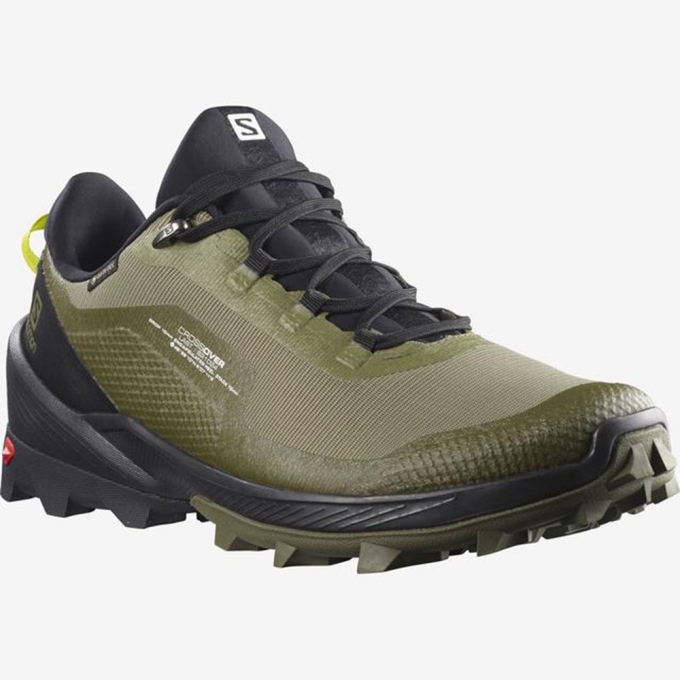 Tenis Senderismo Salomon CROSS OVER GTX Hombre Verdes | MX-180ORGP