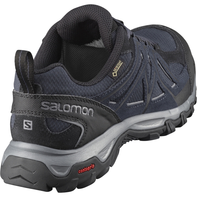 Tenis Senderismo Salomon EVASION 2 GTX Hombre Azul Marino Negros | MX-967OMUY