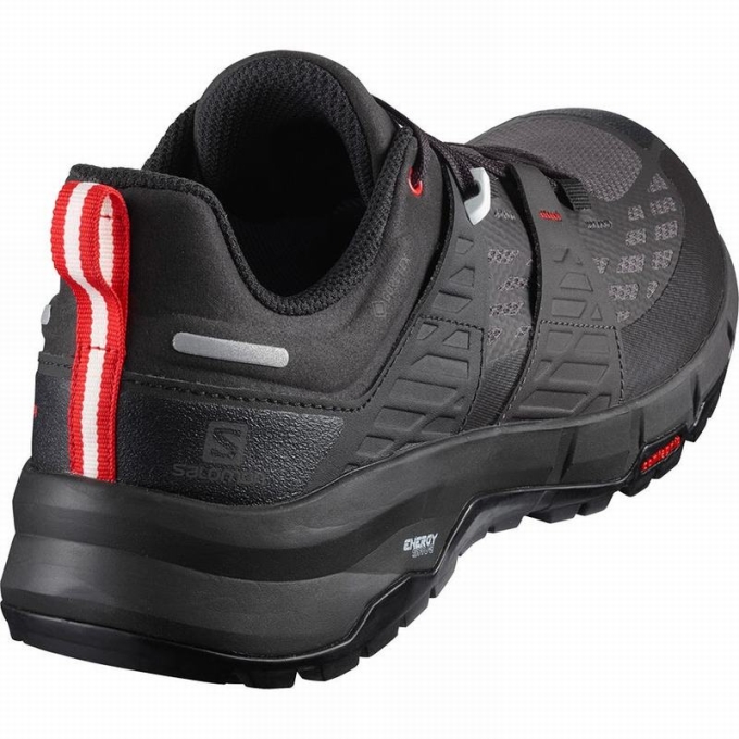 Tenis Senderismo Salomon ODYSSEY GTX Hombre Negros Rojos | MX-652WPKQ