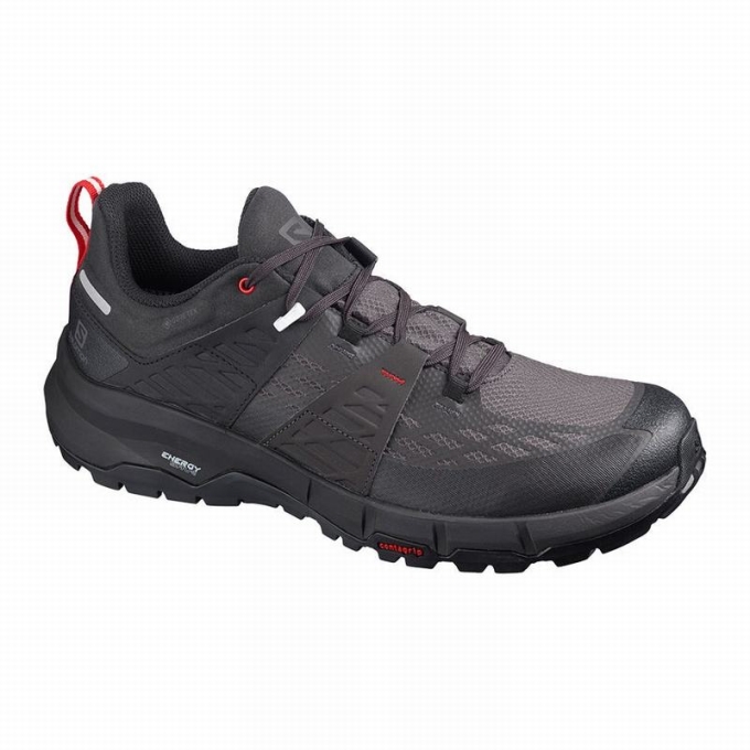 Tenis Senderismo Salomon ODYSSEY GTX Hombre Negros Rojos | MX-652WPKQ