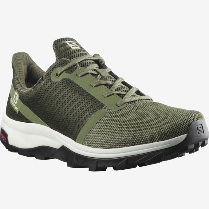 Tenis Senderismo Salomon OUTBOUND PRISM GORE-TEX Hombre Verde Oliva Verdes | MX-120YERC