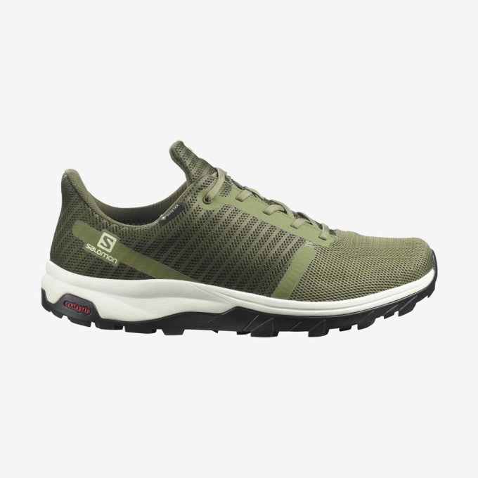 Tenis Senderismo Salomon OUTBOUND PRISM GORE-TEX Hombre Verde Oliva Verdes | MX-120YERC