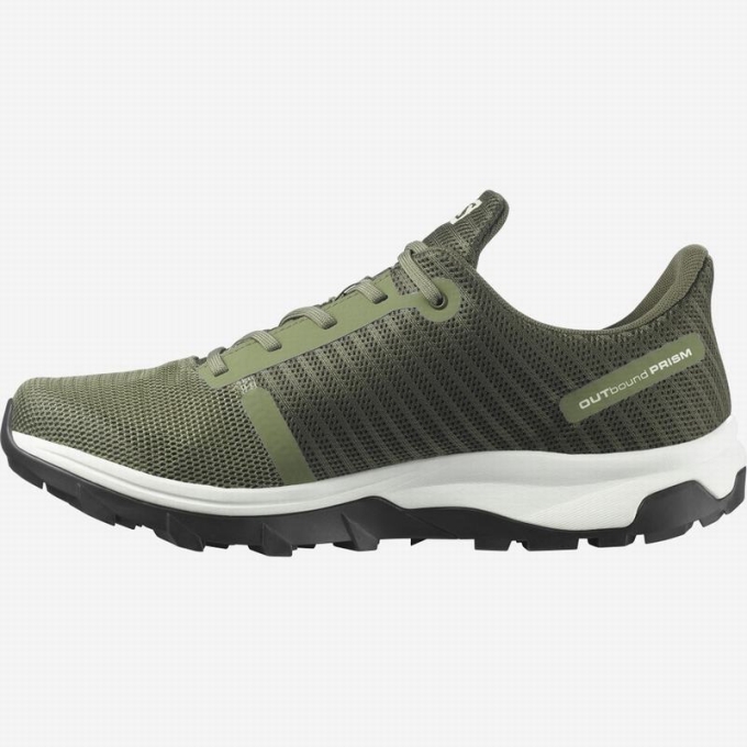 Tenis Senderismo Salomon OUTBOUND PRISM GORE-TEX Hombre Verdes Oscuro Verde Oliva | MX-580RFDY