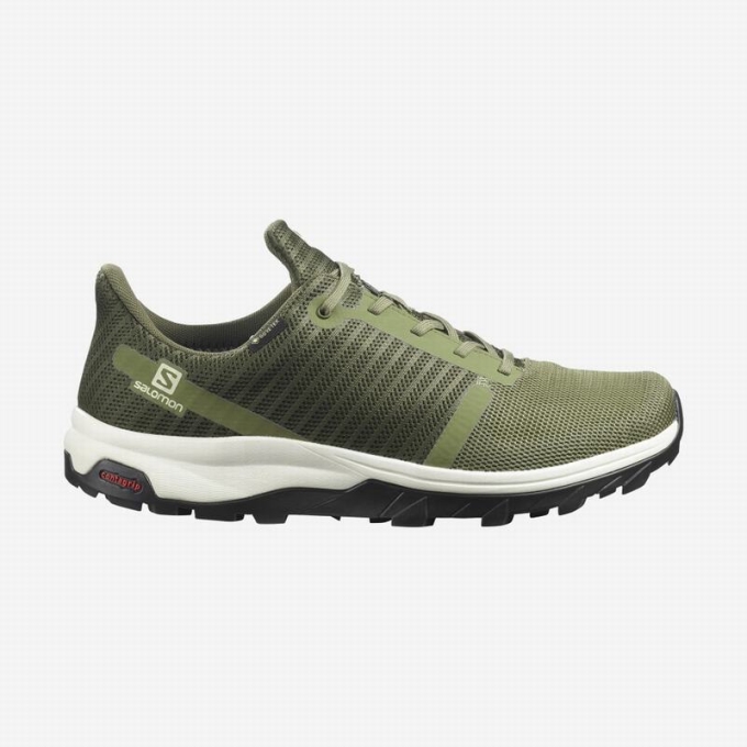 Tenis Senderismo Salomon OUTBOUND PRISM GORE-TEX Hombre Verdes Oscuro Verde Oliva | MX-580RFDY