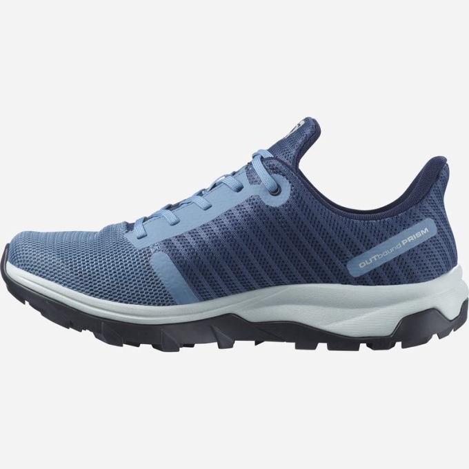 Tenis Senderismo Salomon OUTBOUND PRISM GORE-TEX Mujer Azules | MX-945TGZL