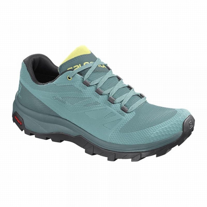 Tenis Senderismo Salomon OUTLINE GORE-TEX Mujer Turquesa Verdes | MX-743PWJL