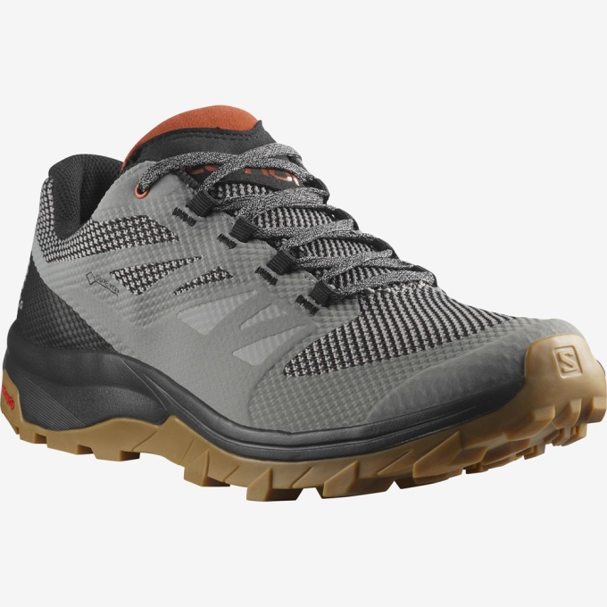 Tenis Senderismo Salomon OUTLINE GORE-TEX Hombre Grises | MX-750LDQA