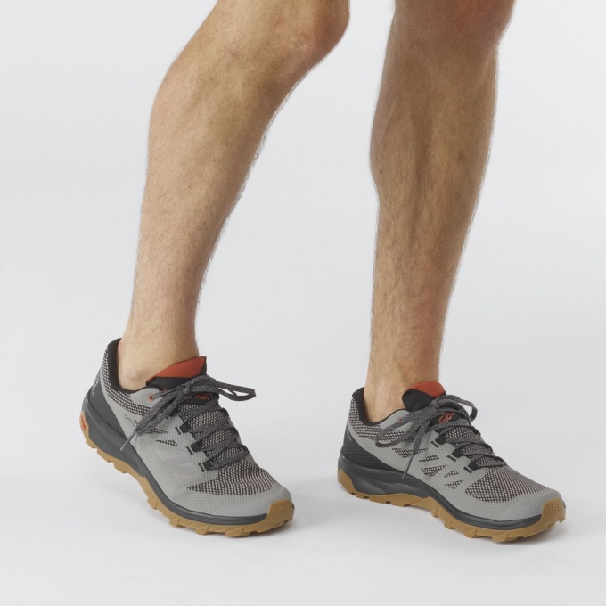 Tenis Senderismo Salomon OUTLINE GORE-TEX Hombre Grises | MX-750LDQA